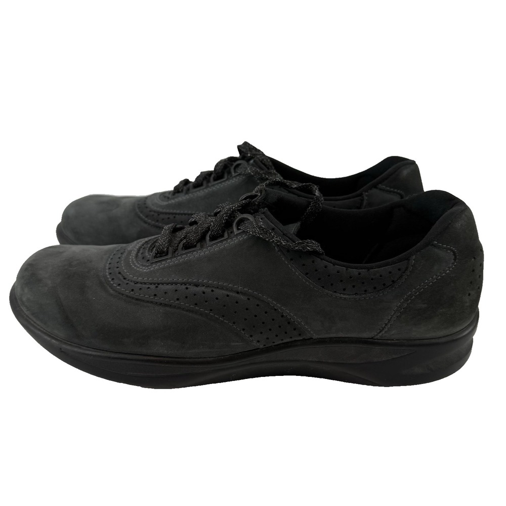 SAS Walk Easy Shoes Women 9N Narrow Gray Suede Lace Up Comfort Sneakers USA